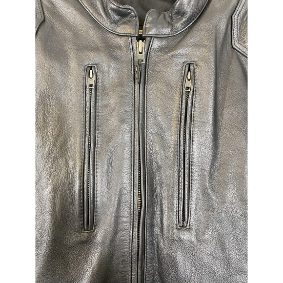 Street & Steel Leather Jacket Mens 2XL Motorcycle Biker Quilted Liner Armor - Picture 4 of 15